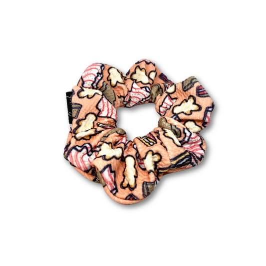 Mini Pink Tree Cakes Christmas Bullet Scrunchie