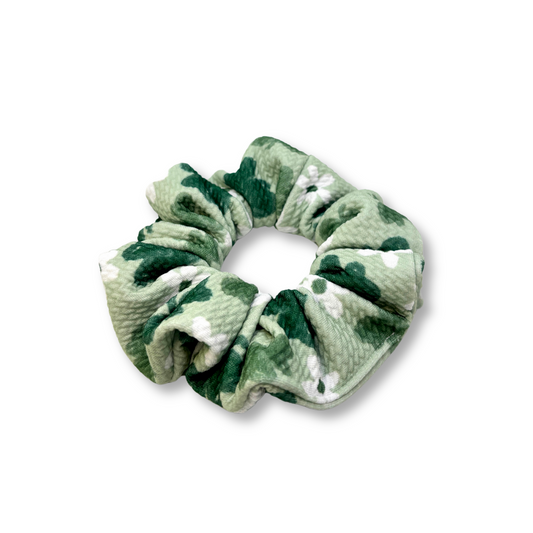 Mini Floral Clover St Patrick's Day Bullet Scrunchie