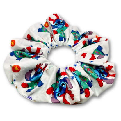 White Stitch Christmas Scrunchie