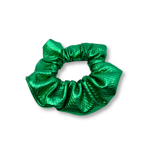 Mini Metallic Green Bullet Scrunchie