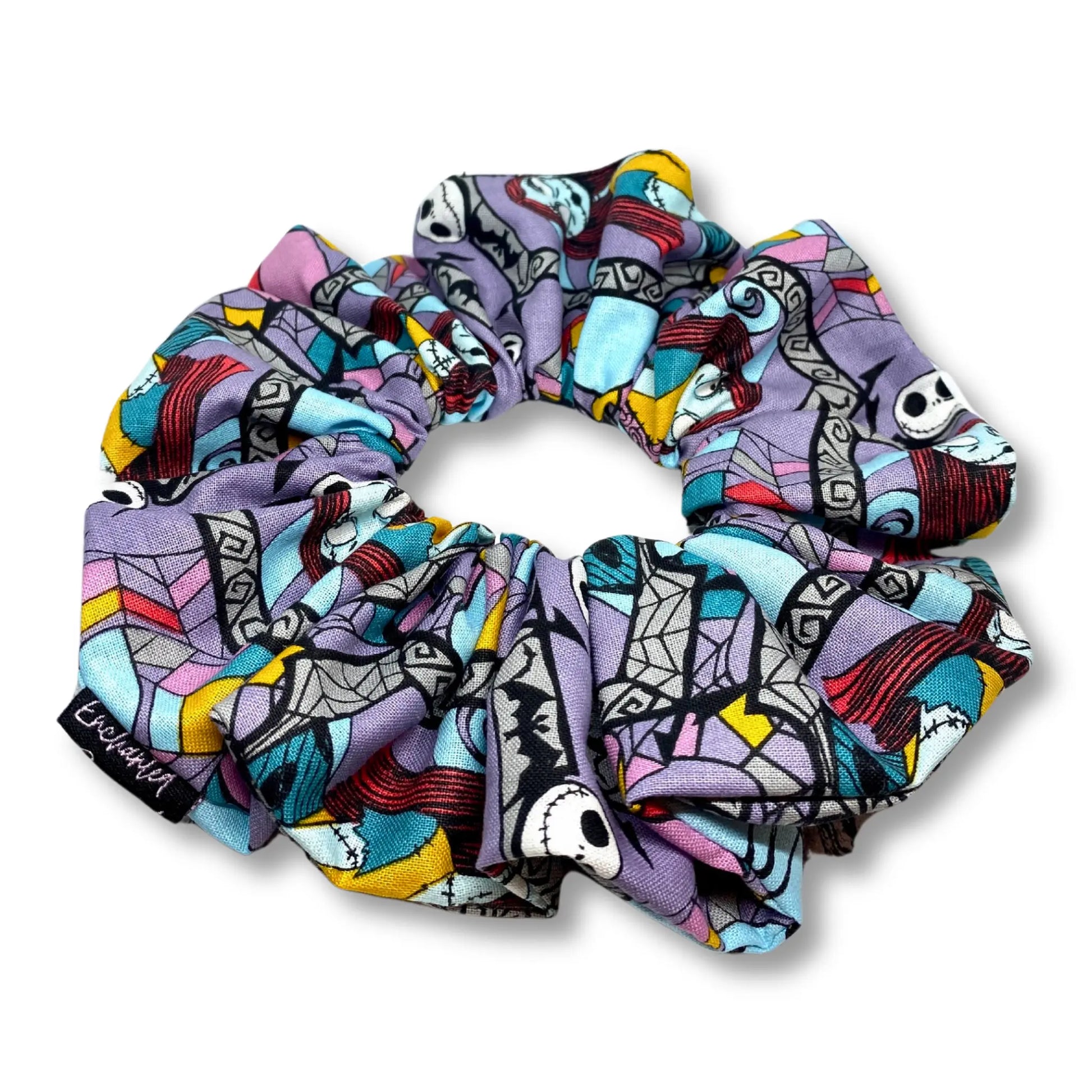 Stained Glass Nightmare before Christmas Halloween Scrunchie Enchanted Scrunch