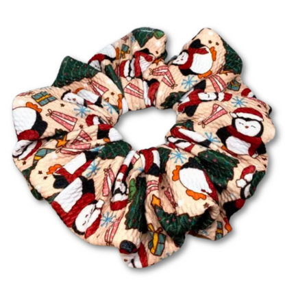 Christmas Penguins Bullet Scrunchie