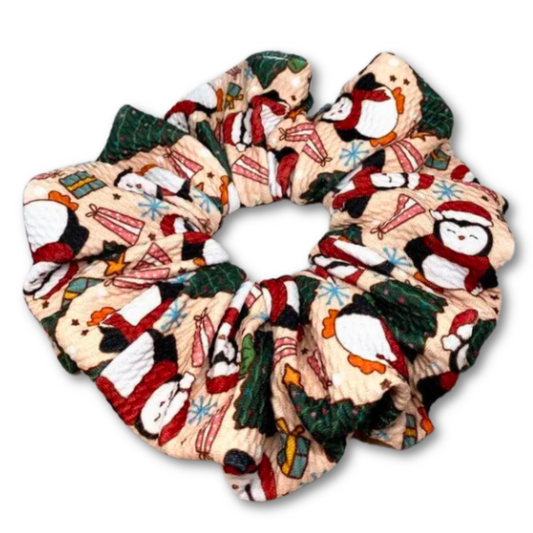 Christmas Penguins Bullet Scrunchie