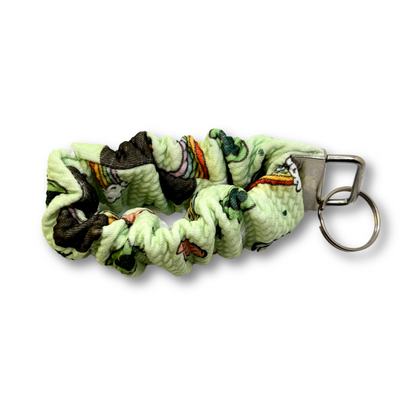 Pastel Green Lucky Charms Scrunchie Wristlet