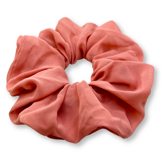 Dusty Rose Organza Scrunchie
