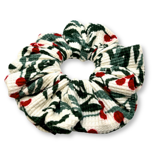 Cranberry Pine Sweater Scrunchie