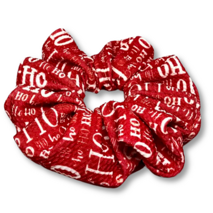 Ho Ho Ho Red Christmas Bullet Scrunchie