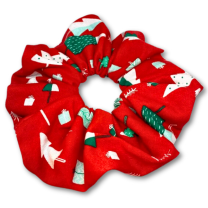 Red Christmas Trees Scrunchie