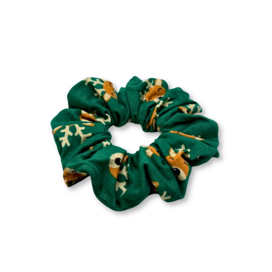Mini Green Reindeer Scrunchie