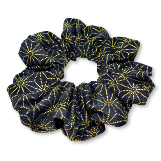 Gold Star of David Hanukkah Scrunchie