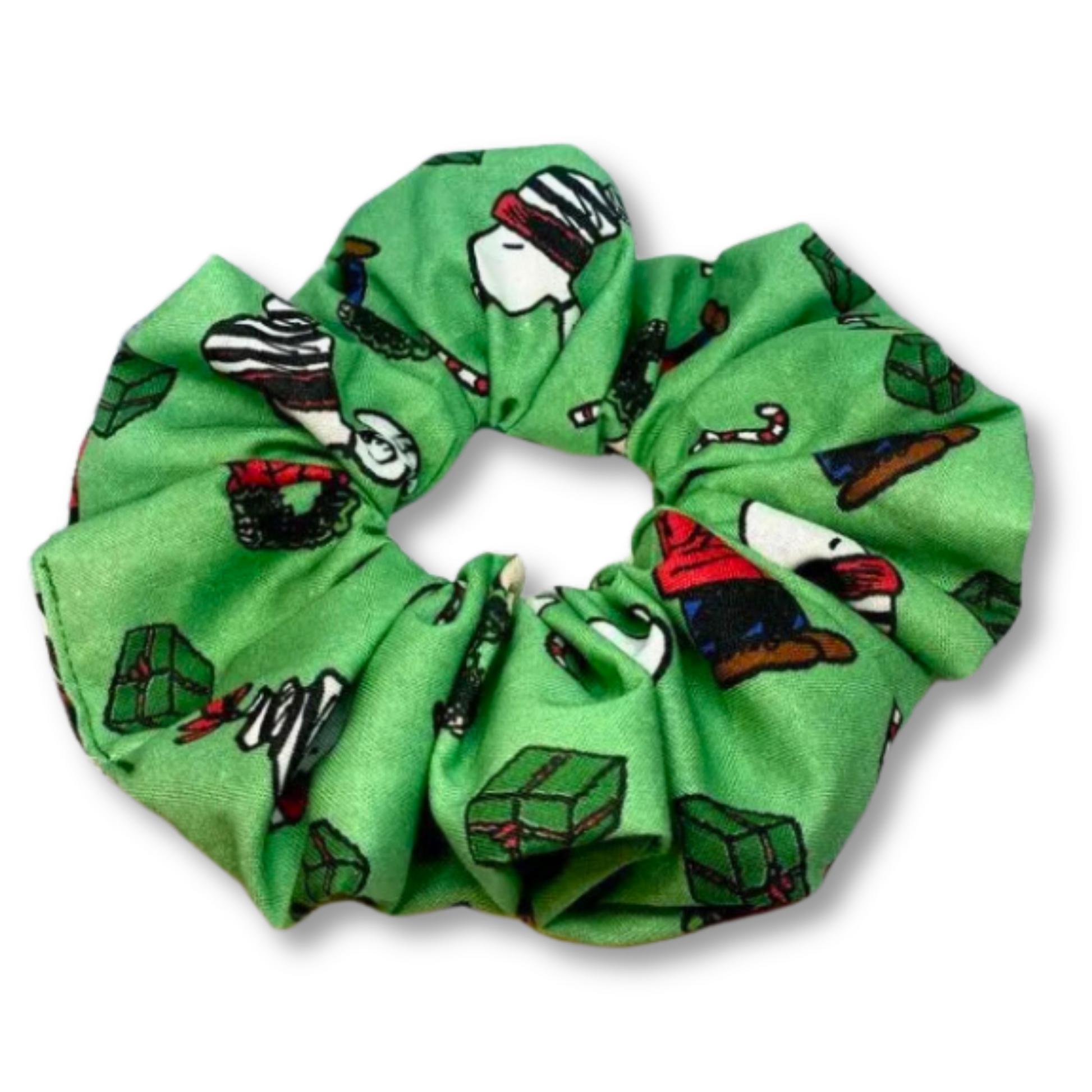 Green Christmas Snoopy Scrunchie Enchanted Scrunch