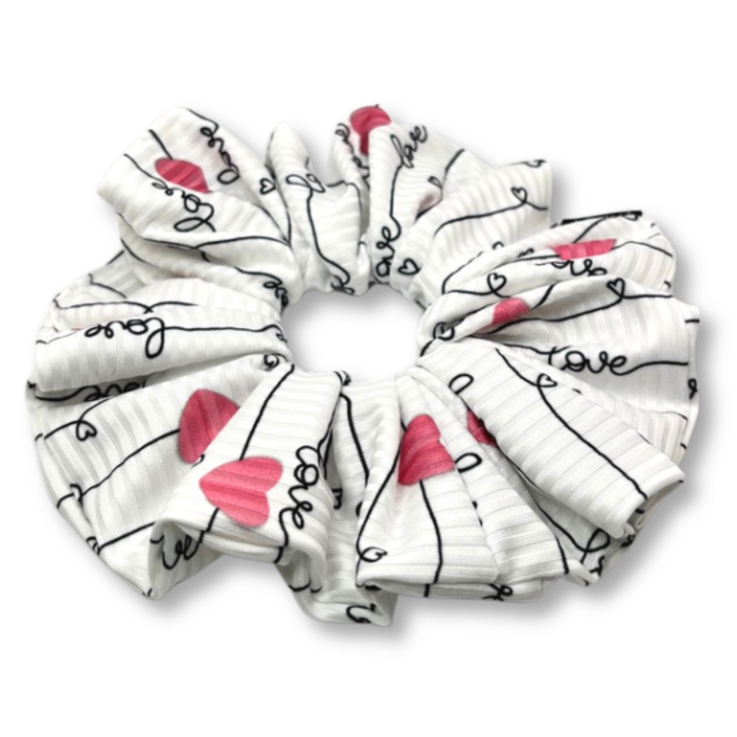 Love Script Valentine's Day Scrunchie