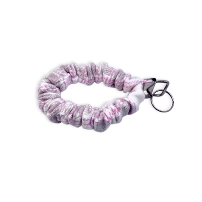 Pink Plaid Valentine's Day Scrunchie Wristlet