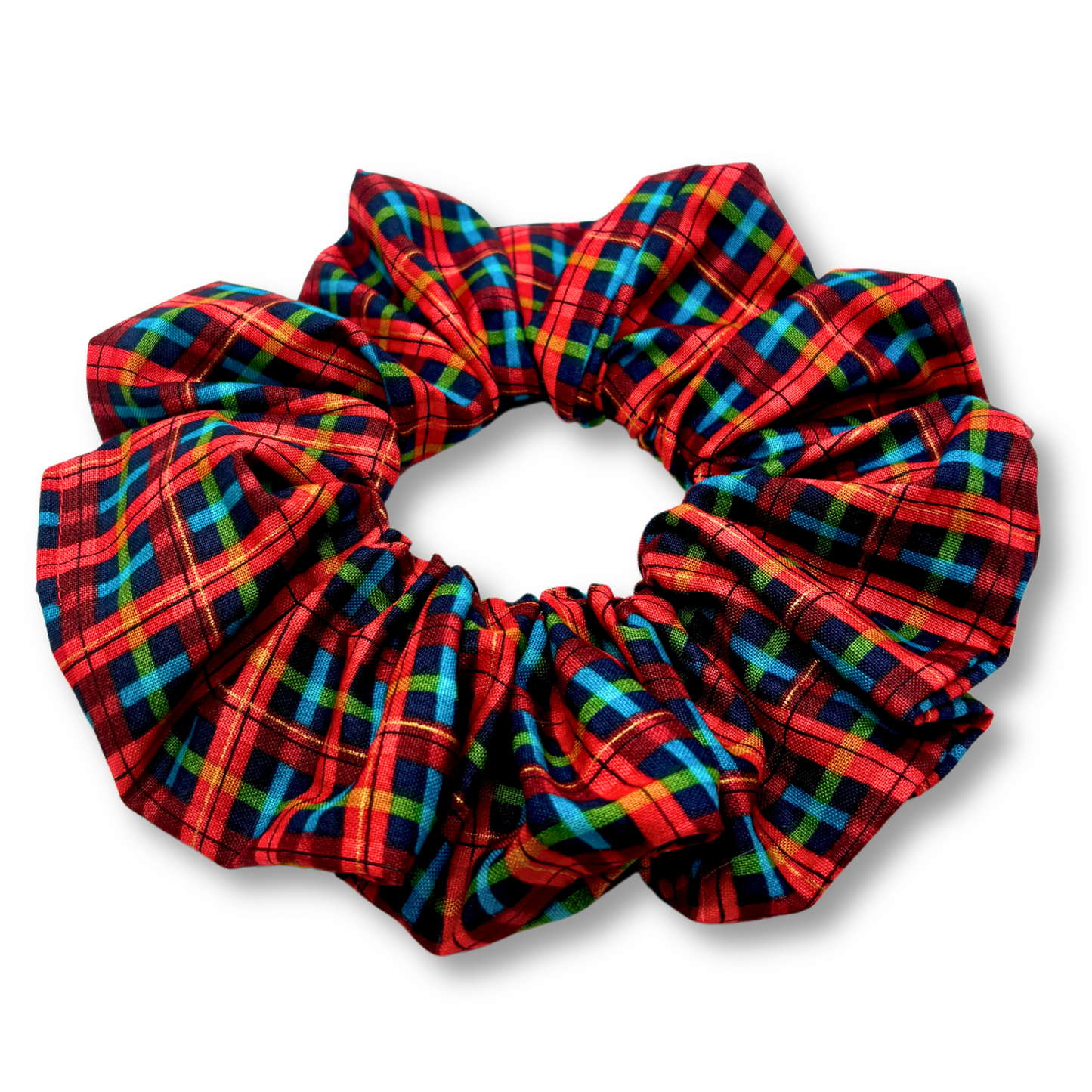 Festive Plaid Christmas Scrunchie