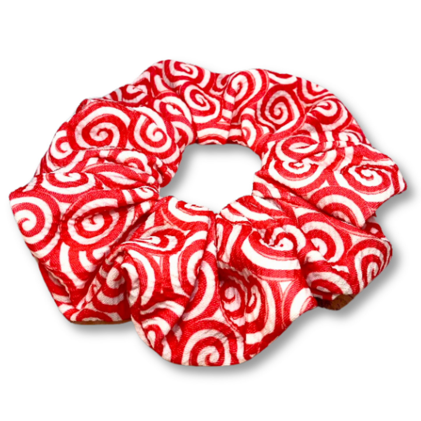 Candy Cane Swirl Christmas Bullet Scrunchie