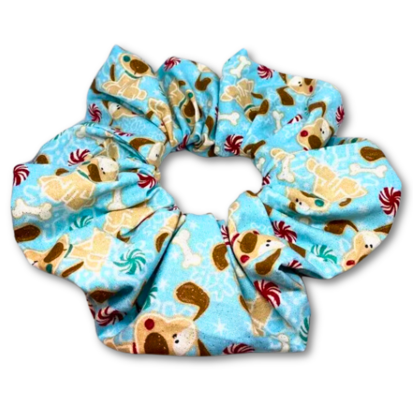 Gingerbread Dogs Christmas Scrunchie