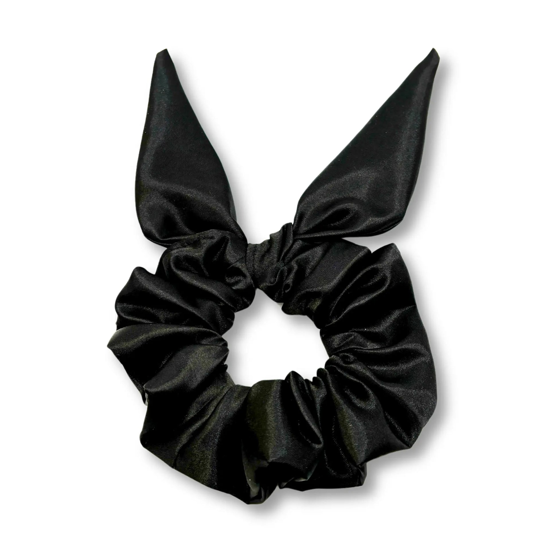 Mini Black Silk Tie Scrunchie Enchanted Scrunch