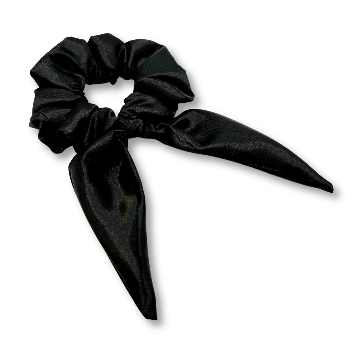 Mini Black Silk Tie Scrunchie Enchanted Scrunch