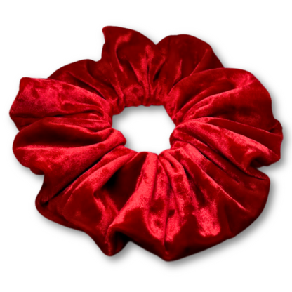 Red Christmas Crushed Velvet Scrunchie