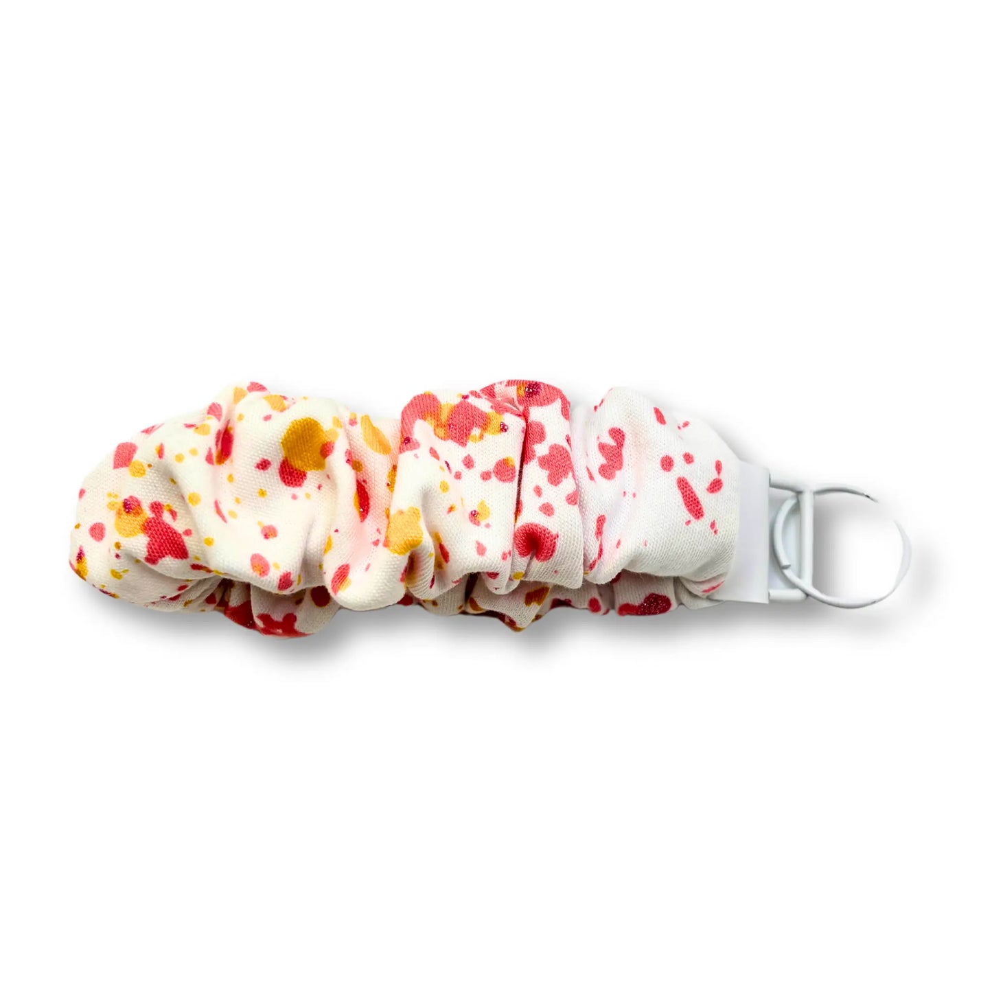 Splatter Paint White Scrunchie Wristlet Enchanted Scrunch