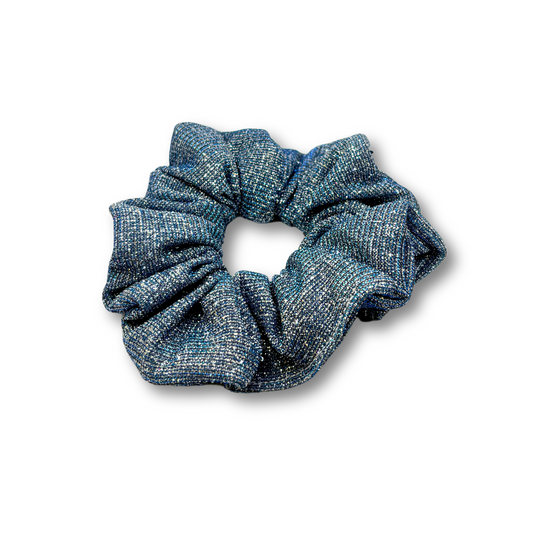 Mini Navy Blue Sparkle Scrunchie