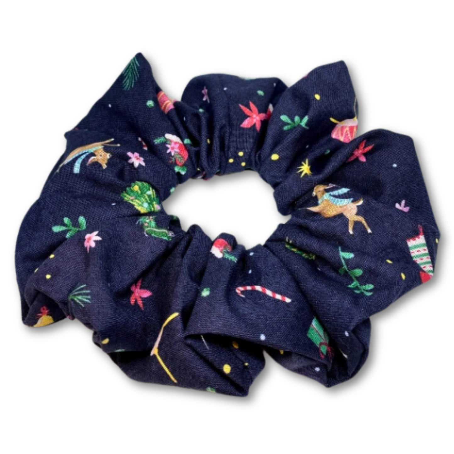 Navy Christmas Toys Scrunchie