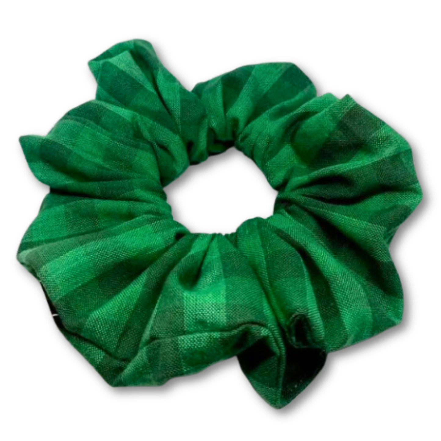 Green Plaid Christmas Scrunchie