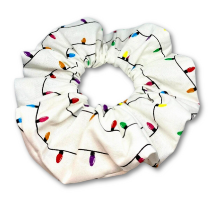 White Christmas Lights Scrunchie