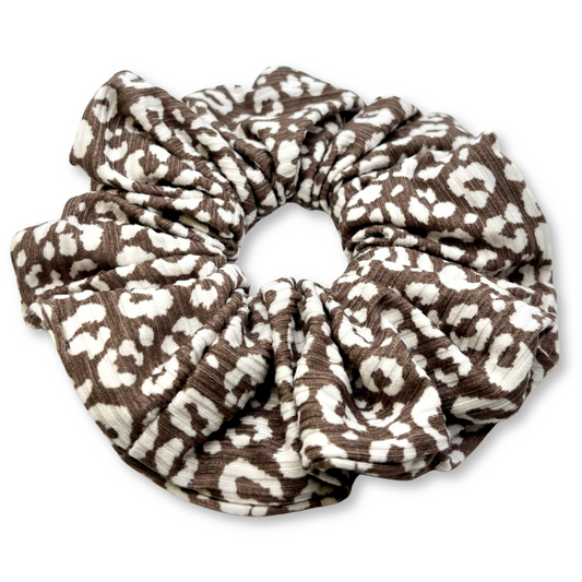 Hazel Cheetah Ribbed Scrunchie