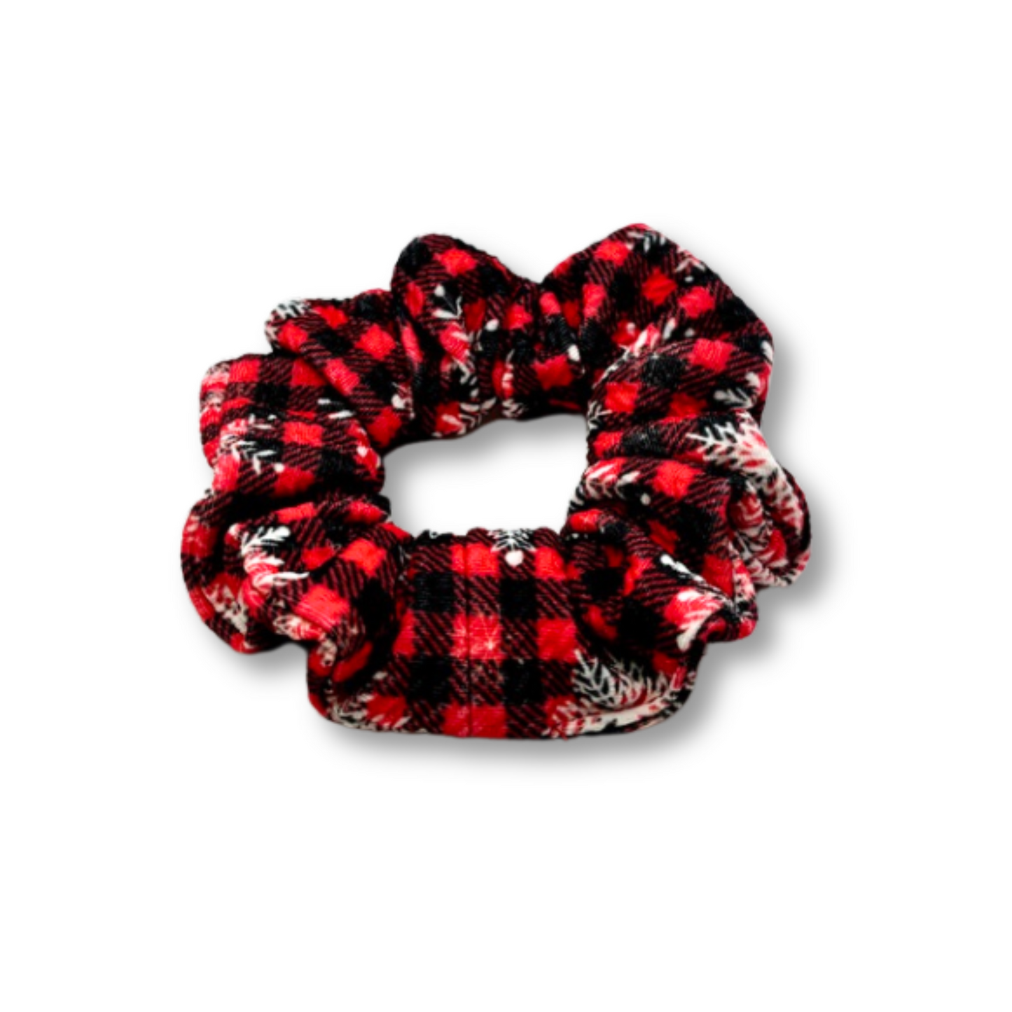 Mini Buffalo Snowflake Christmas Bullet Scrunchie