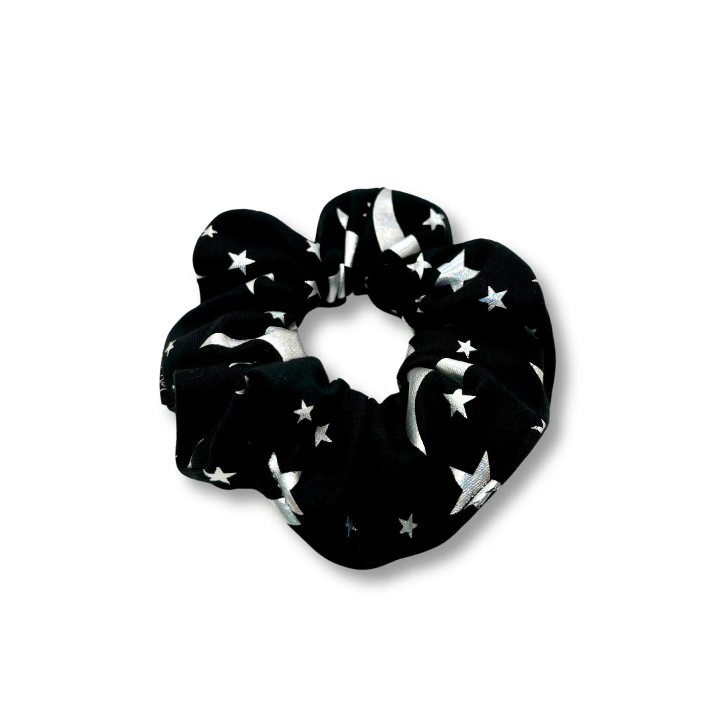 Mini Holographic Moon and Star Halloween Scrunchie Enchanted Scrunch