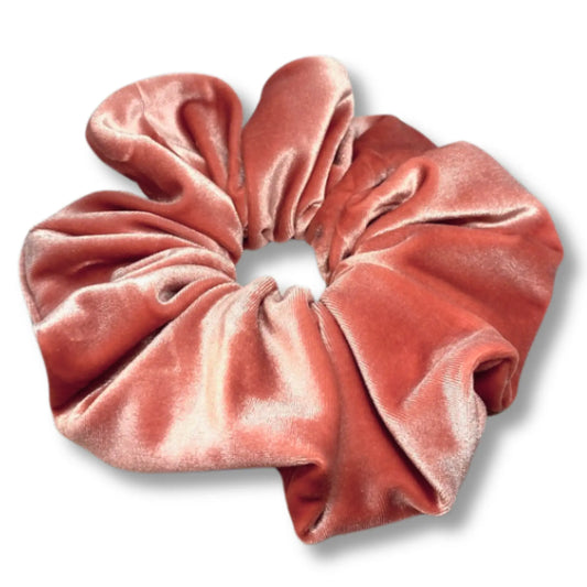 Pink Peach Velvet Scrunchie Enchanted Scrunch