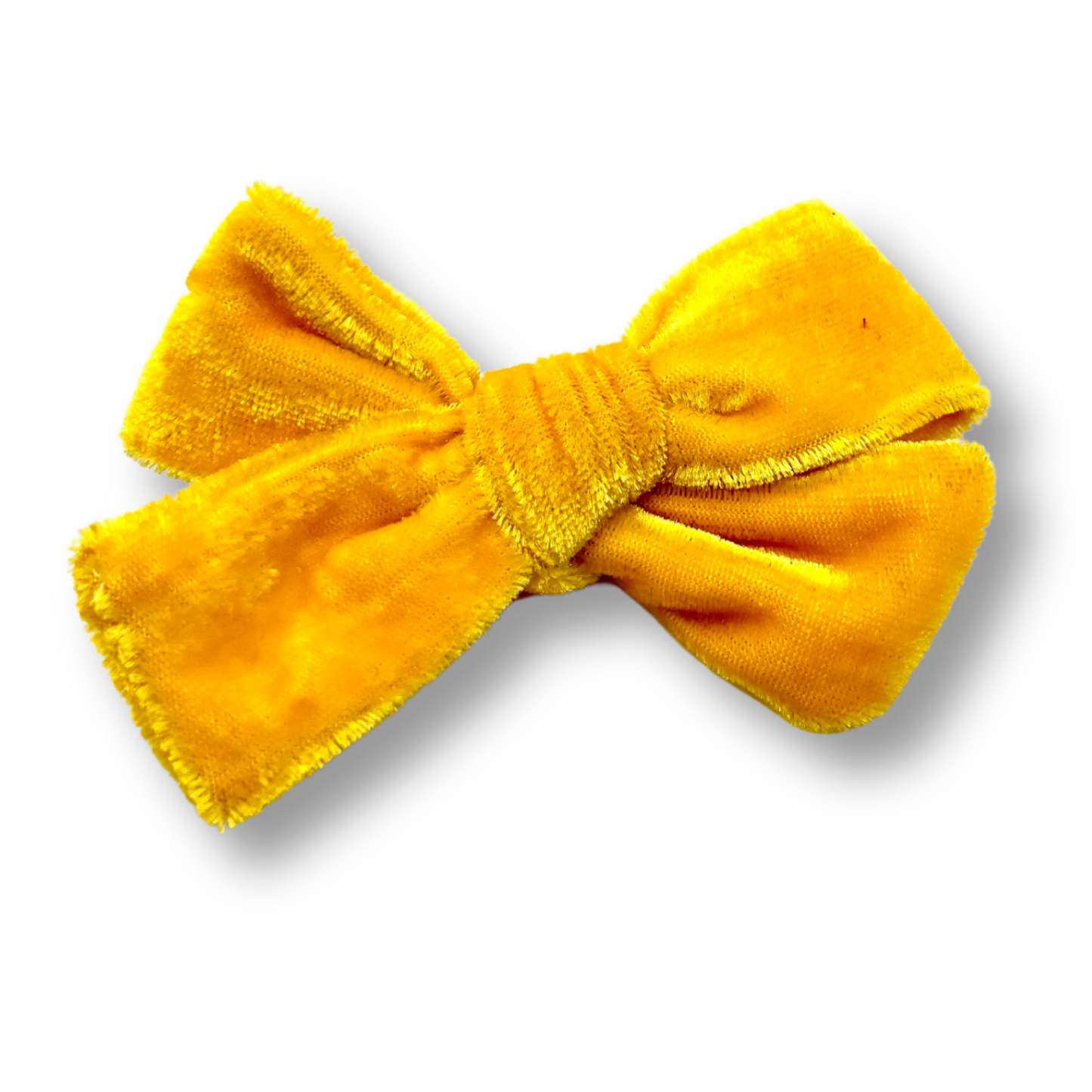 Yellow Velvet Bow Enchanted Scrunch