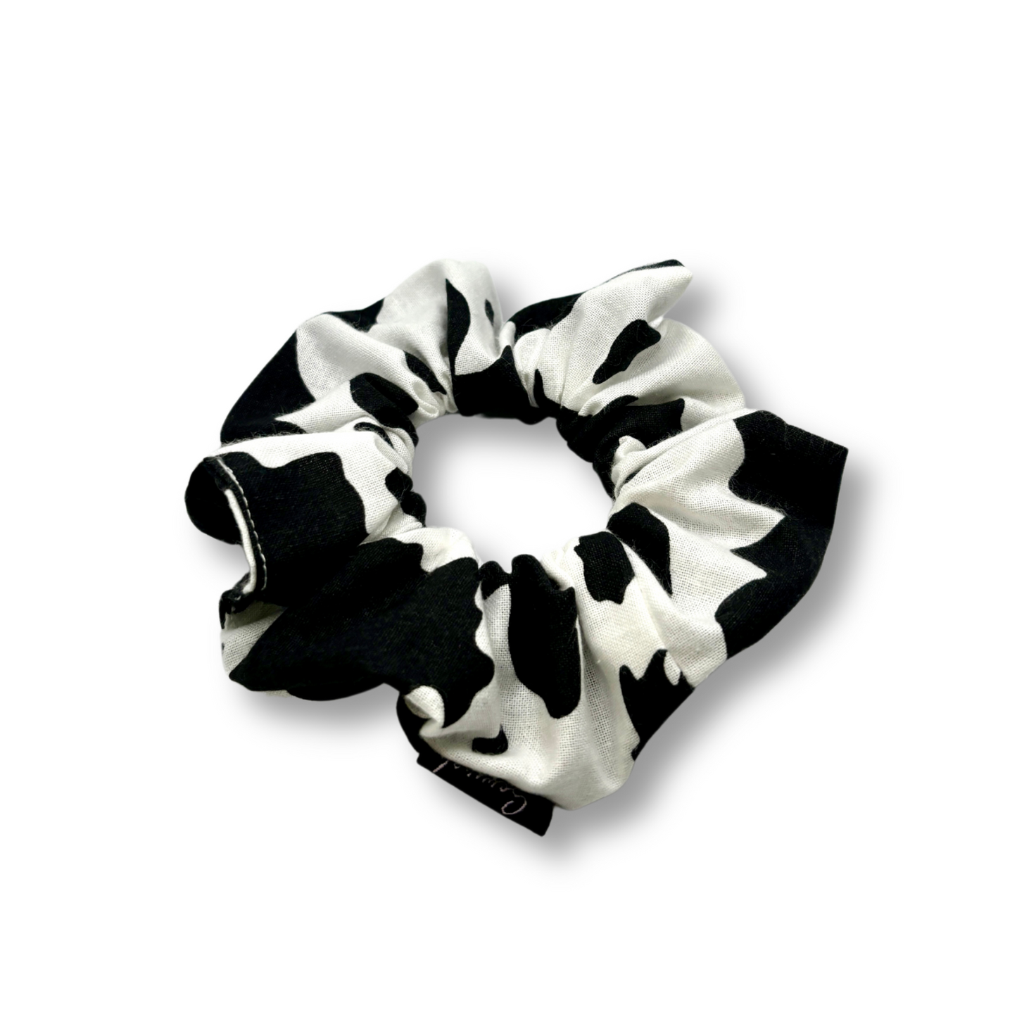 Mini Cow Print Scrunchie