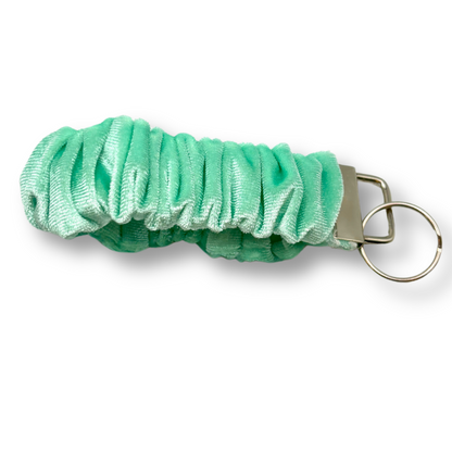 Mint Green Velvet Scrunchie Wristlet