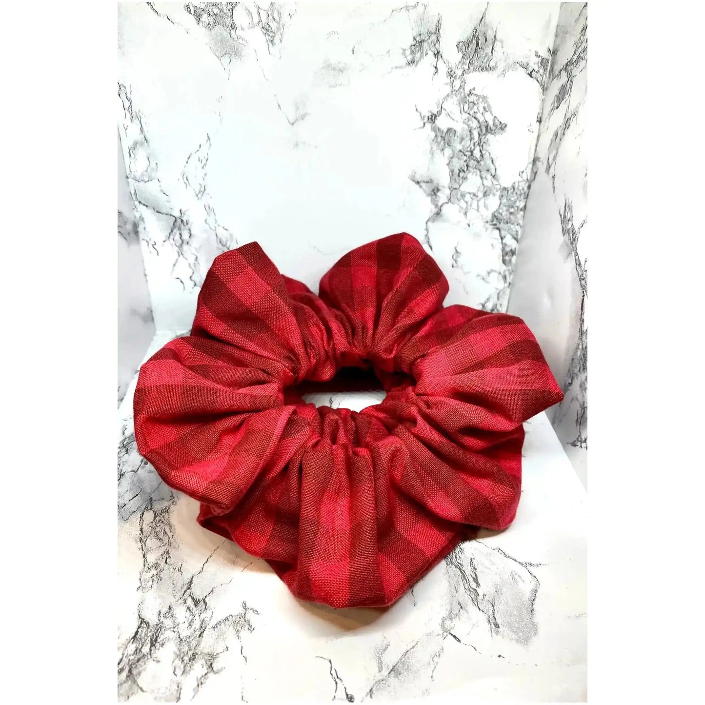 Red Plaid Christmas Scrunchie Enchanted Scrunch