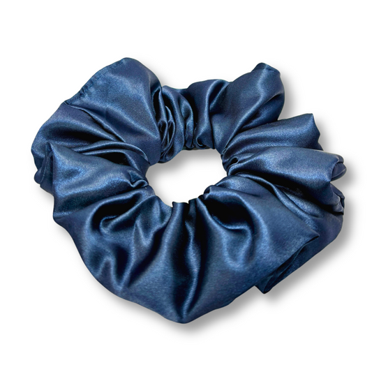Navy Blue Silk Scrunchie enchantedscrunch