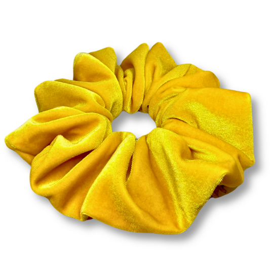 Yellow Velvet Oversized Scrunchie