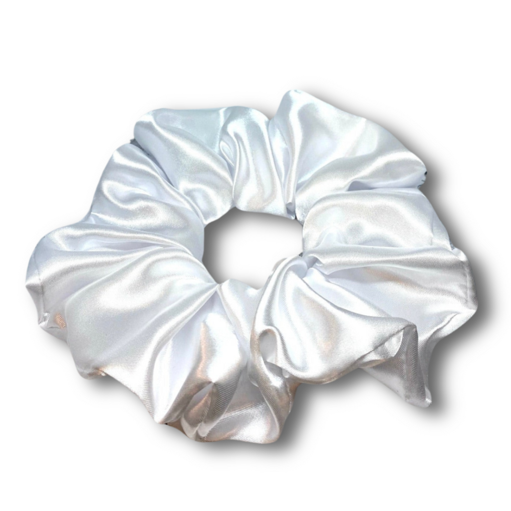 White Silk Oversized Scrunchie