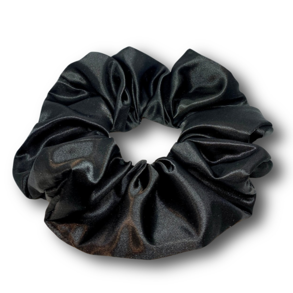 Black Silk Oversized Scrunchie