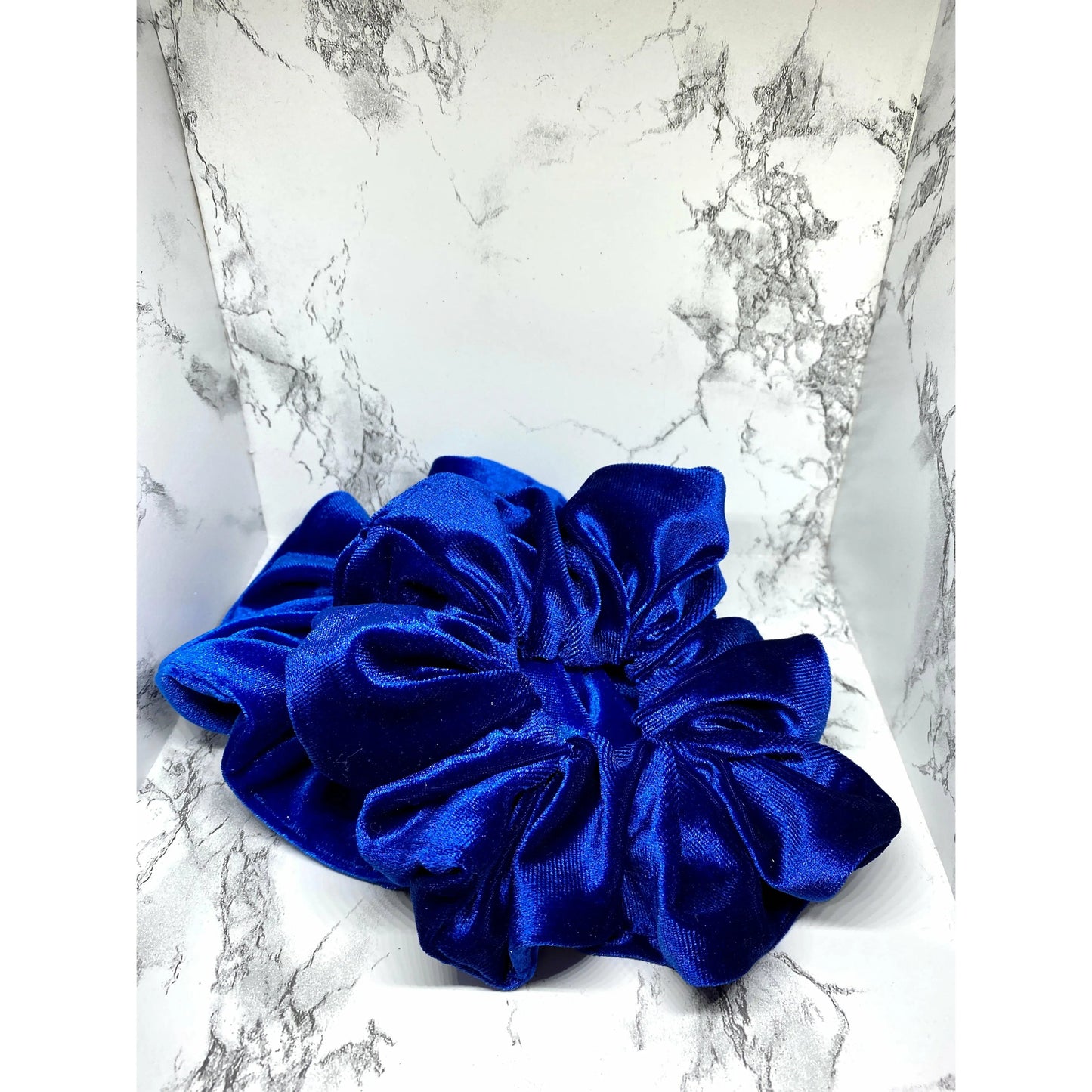 Royal Blue Velvet Scrunchie enchantedscrunch