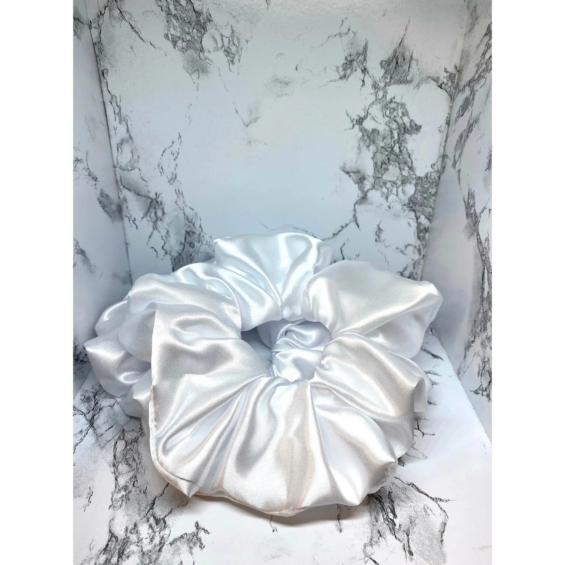 White Silk Giant Scrunchies