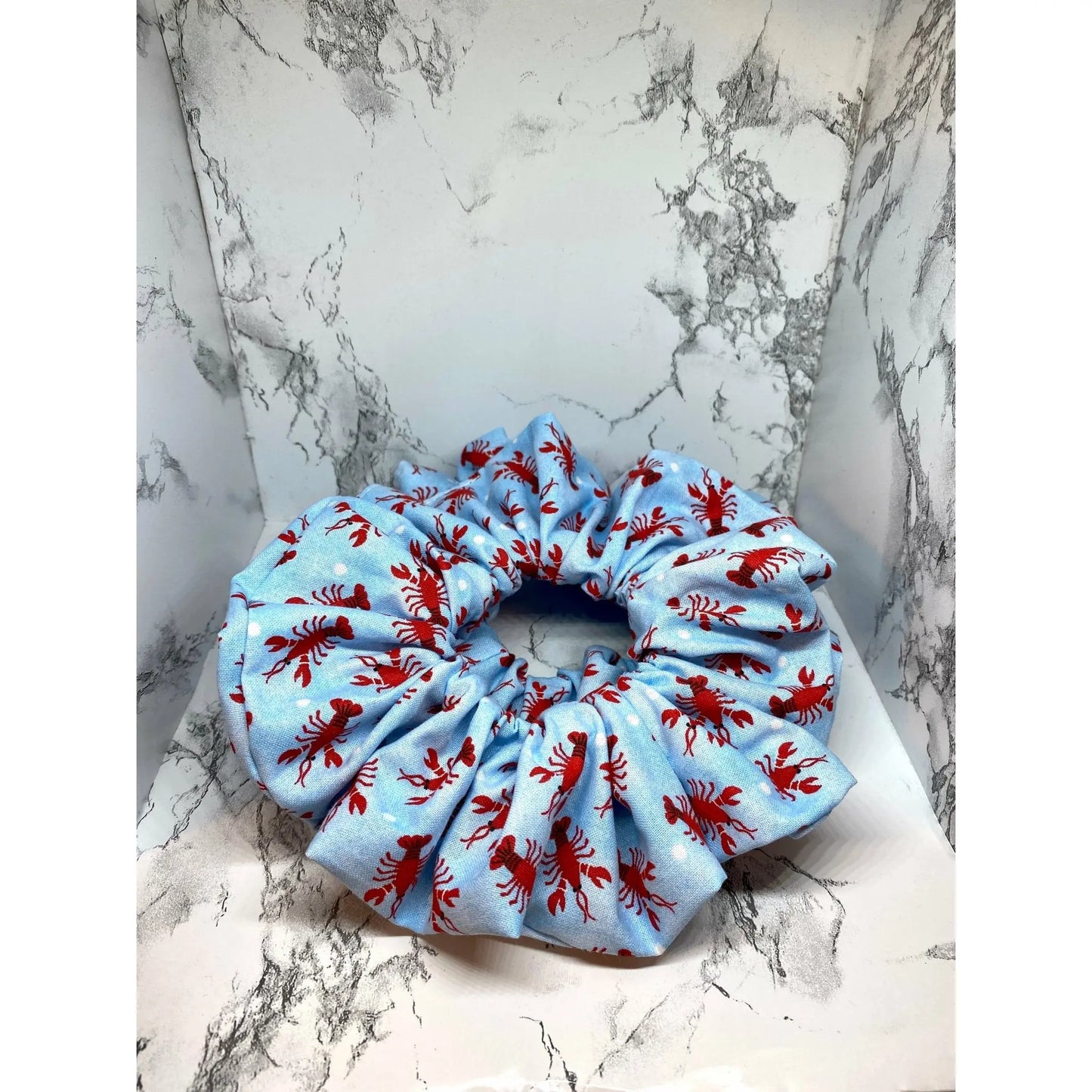 Blue Lobster Scrunchie enchantedscrunch