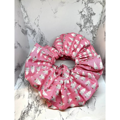 Pink Trees Christmas Scrunchie Enchanted Scrunch