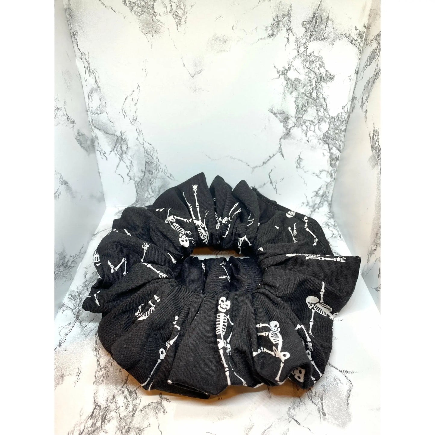 Black Skeleton Halloween Scrunchie Enchanted Scrunch