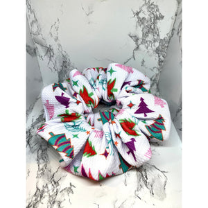 Colorful Tree Christmas Bullet Scrunchie