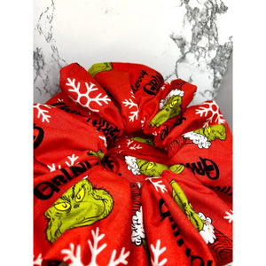 Red Grinchmas Christmas Scrunchie