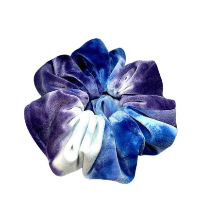 Blue & Purple Tie Dye Velvet Scrunchie enchantedscrunch