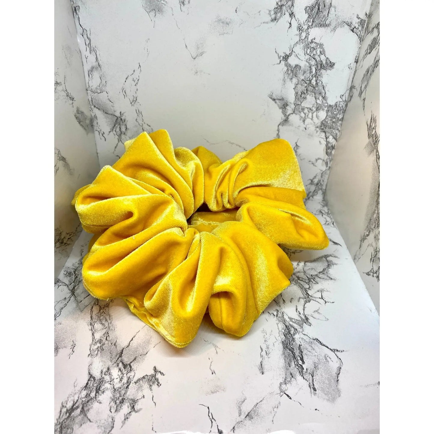 Yellow Velvet Scrunchie