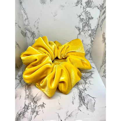 Yellow Velvet Scrunchie enchantedscrunch